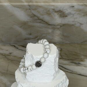 Park Lane Atlantic White and Black Unisex Beaded Pave Bracelet